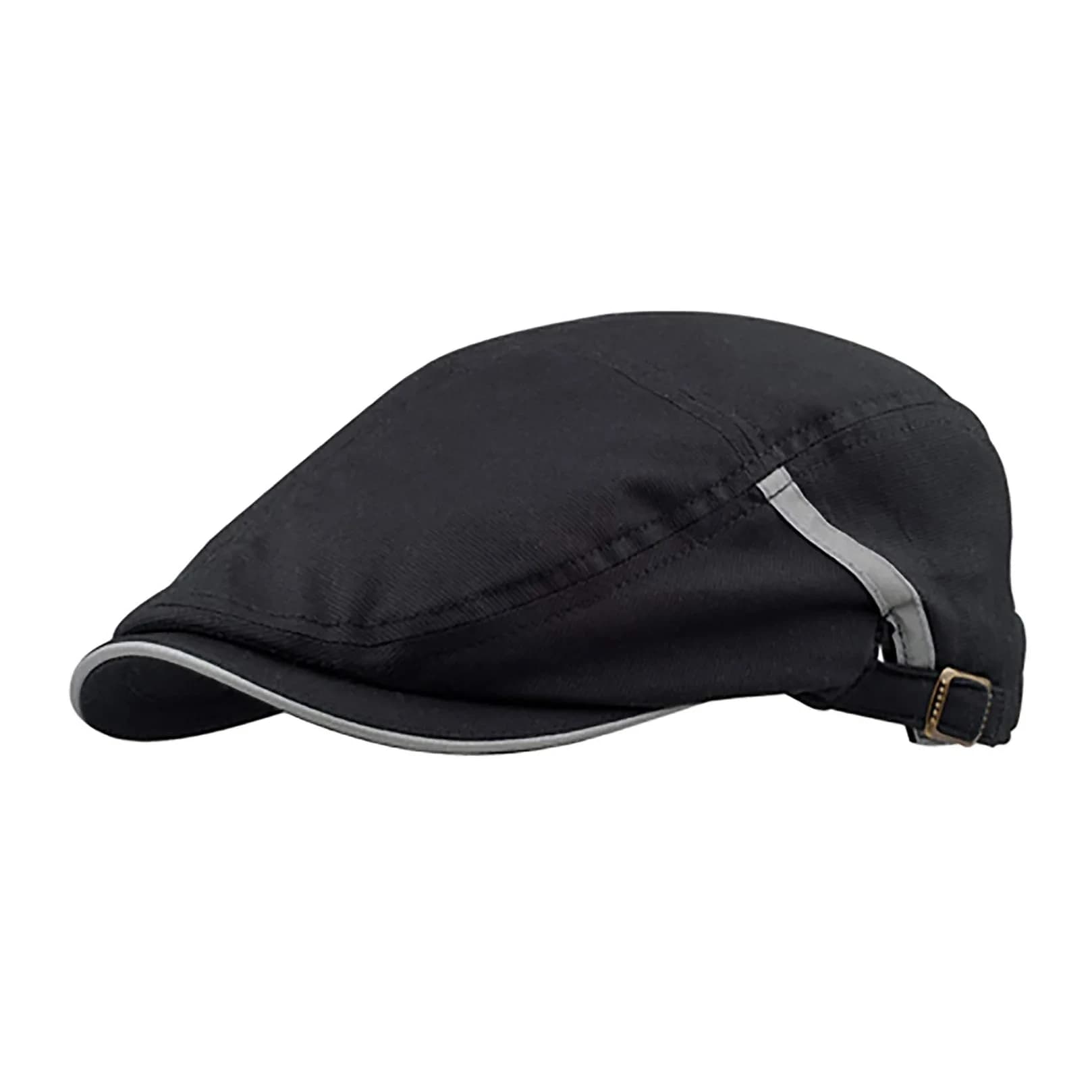Mega Cap Fashion Ivy Cap Stone | Adjustable Baseball Hat for Men — Black