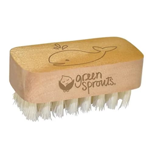 Green Sprouts Nail Brush | Soft Natural Bristles for Baby's Nails, Small Size, Green Handle thumbnail 3