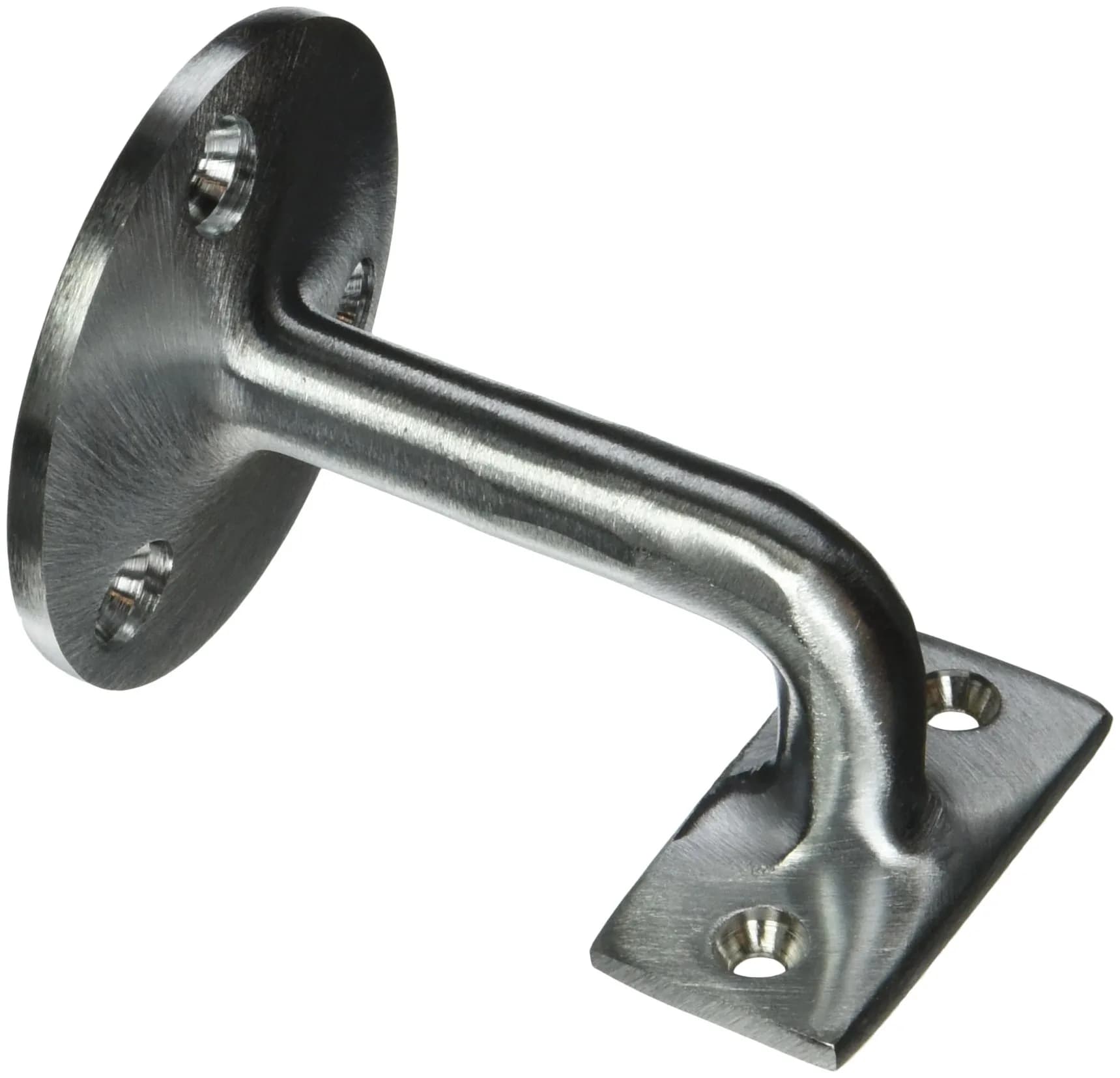 Deltana Hand Rail Bracket 7.62 cm (3in) Projection | Solid Brass Satin Chrome - main product image