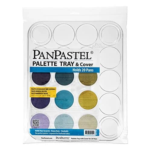 PanPastel 20-Color Artist Palette Tray with Clear Cover | Professional Art Supply for Mixing Pastels thumbnail 1