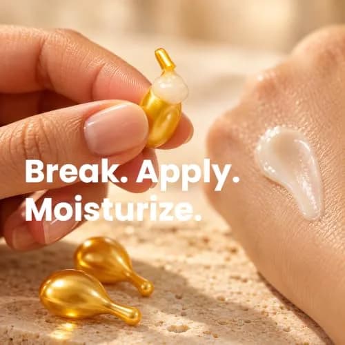 Sanar Naturals Healthy Skin Vitamin E & Aloe Vera Lotion Capsules | Supports Hydrated, Smooth Skin in a Travel-Friendly Pack thumbnail 4