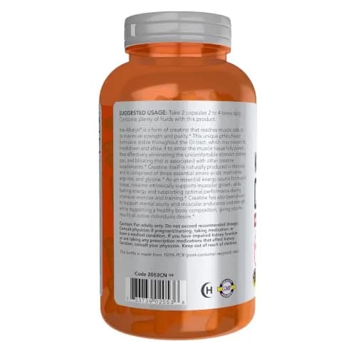 NOW Kre-Alkalyn PH Buffered Creatine 750 mg | Muscle Fuel for Active Adults (70-120 chars) thumbnail 3