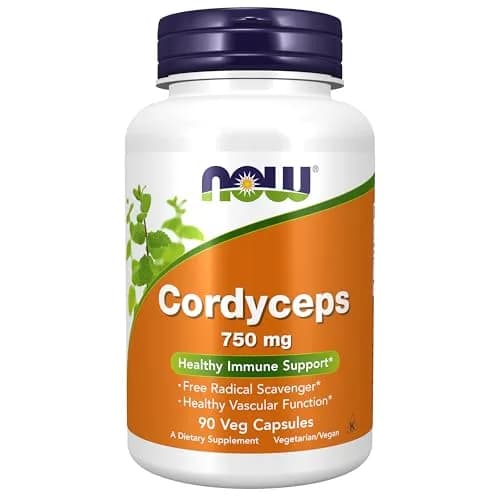 NOW Foods Cordyceps 750 mg Herbal Supplement 90 Veg Capsules thumbnail 1