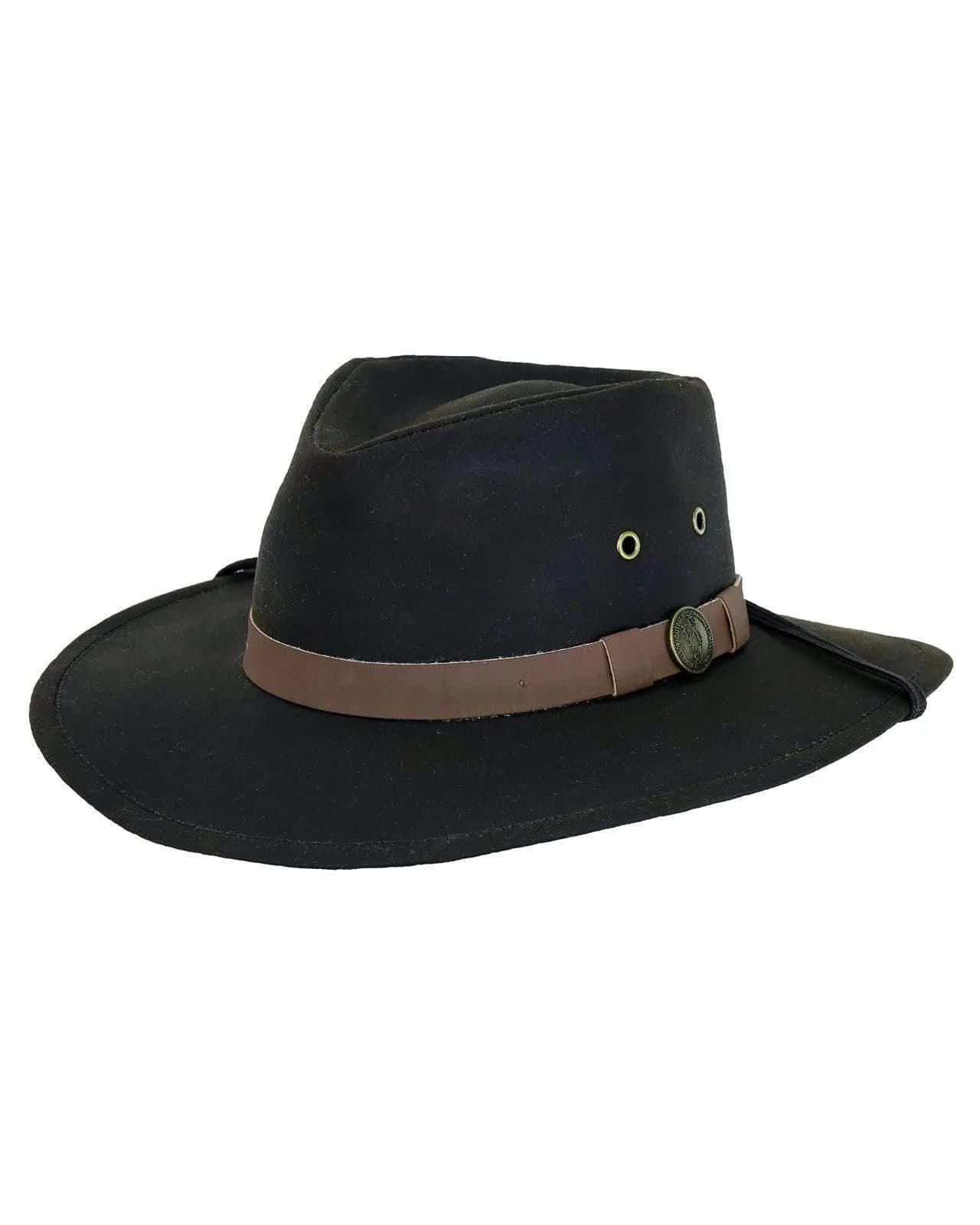 Outback Trading Company Kodiak Cotton Oilskin Hat Brown | UPF 50 Waterproof Western - main product image