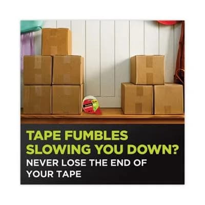 3M Scotch Sure Start Packaging Tape with Dispenser, 2 Inches x 800 Inches (5.56 cm x 2032 cm) | Smooth Unwind, Quiet Roll thumbnail 7