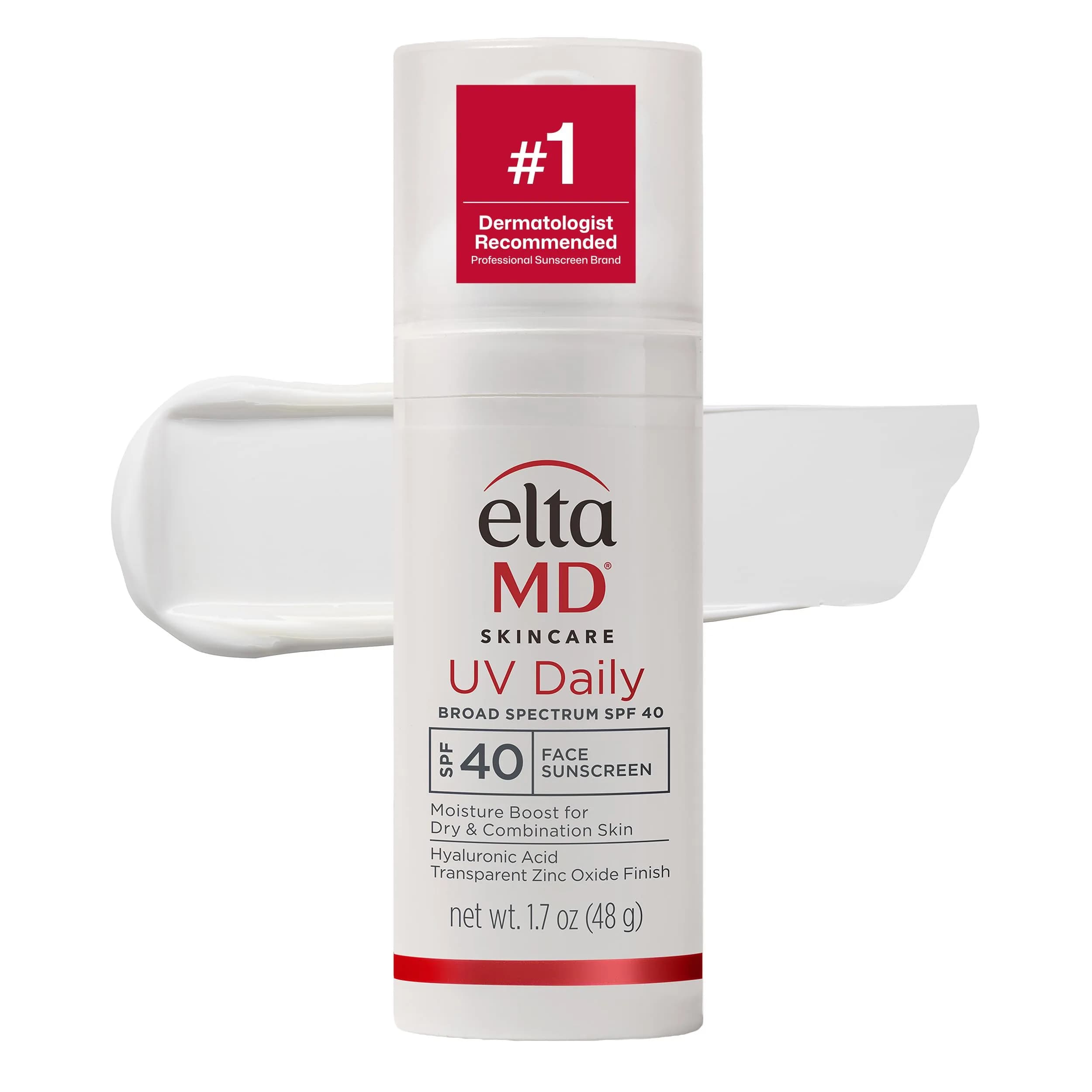 EltaMD UV Daily Untinted Face Sunscreen Moisturizer SPF 40 50.3 ml (1.7 oz) | Broad Spectrum UVA/UVB Protection