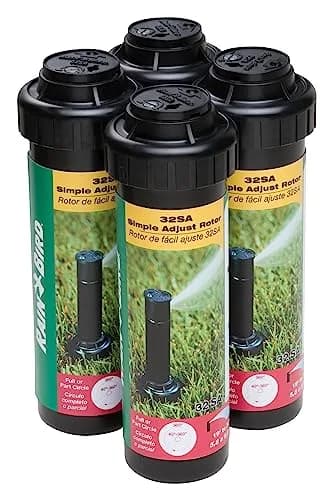 Rain Bird 32SA Gear Drive Rotor Sprinkler 10.2 cm (4") Pop-Up Height | 4-Pack for Lawn Watering thumbnail 1