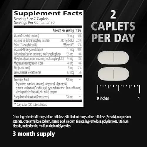 Urinozinc Prostate Support Supplement 180 Caplets | Zinc & Saw Palmetto for Men’s Urinary & Prostate Health thumbnail 6