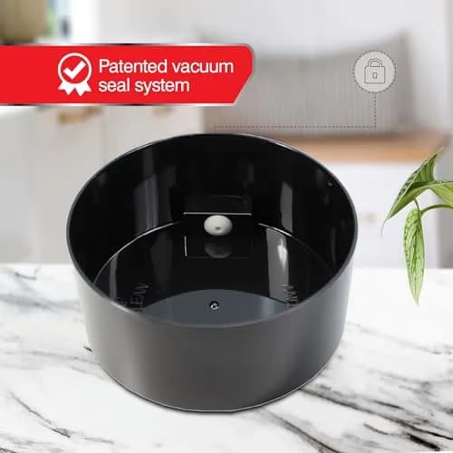 COFFEEVAC 1 LB Airtight Coffee Bean Storage Container | Patented Vacuum Seal, Smell Proof, 1.85L, Black thumbnail 2