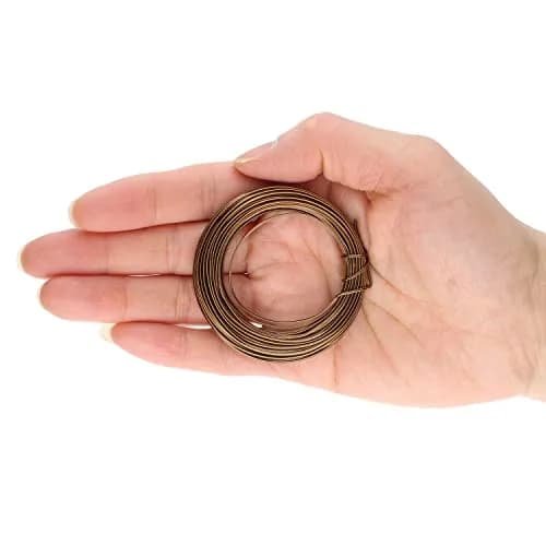 The Beadsmith Square Craft Wire - Soft Temper Beading Wire, Vintage Bronze Color, 21 Gauge (0.64mm) | Jewelry Making & DIY Crafts thumbnail 3
