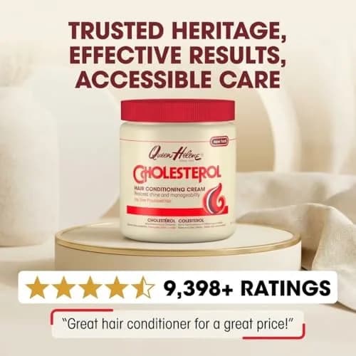 Queen Helene Cholesterol Hair Conditioning Cream 443ml (15.2 oz) | Deep Repair for Dry, Damaged Hair thumbnail 4