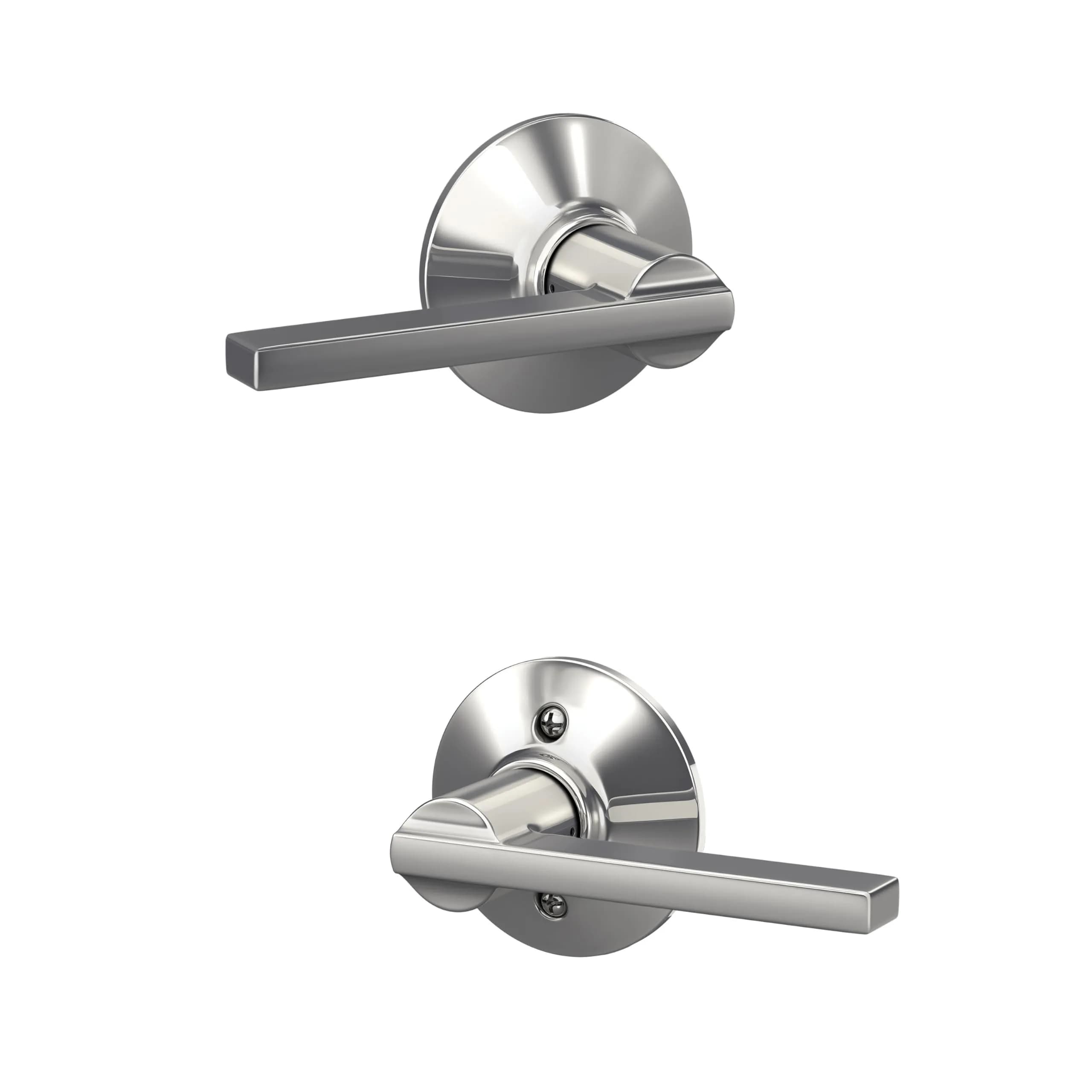 SCHLAGE Latitude Hall/Closet Passage Door Handle, Reversible, Bright Chrome (1-Pack)
