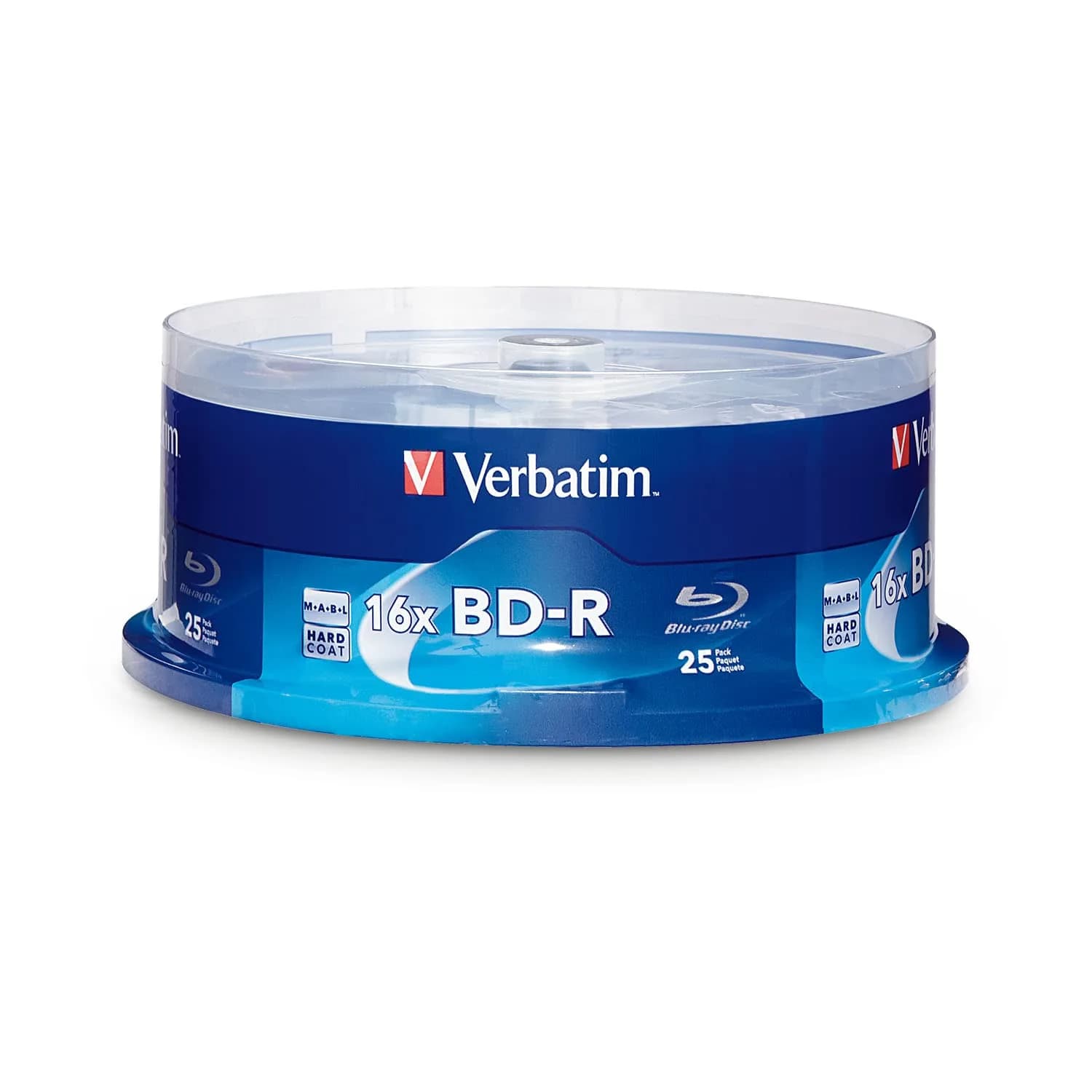 Verbatim DataLifePlus BD-R DL 50GB 6x White Inkjet Printable Spindle | Archival Life 100 Years — 25-Pack