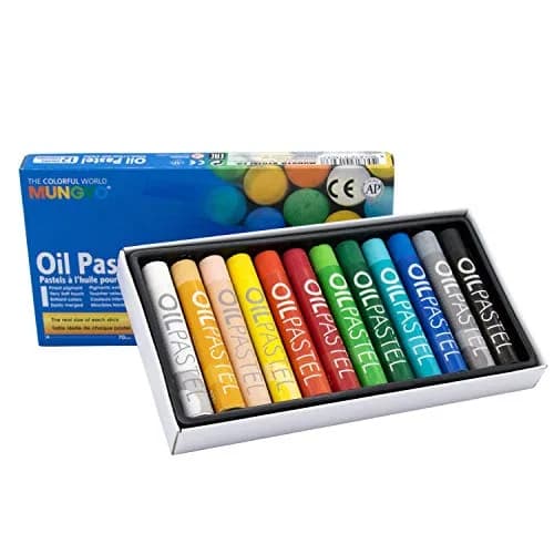 MUNGYO Gallery Oil Pastels Cardboard Box Set of 12 Assorted Colors | Vibrant, Easy-to-Blend Art Supplies for Students thumbnail 2