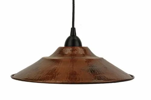 Premier Copper Products L400DB 13-Inch Hand Hammered Copper Pendant Light, Oil Rubbed Bronze | Contemporary Down Lighting Fixture thumbnail 2