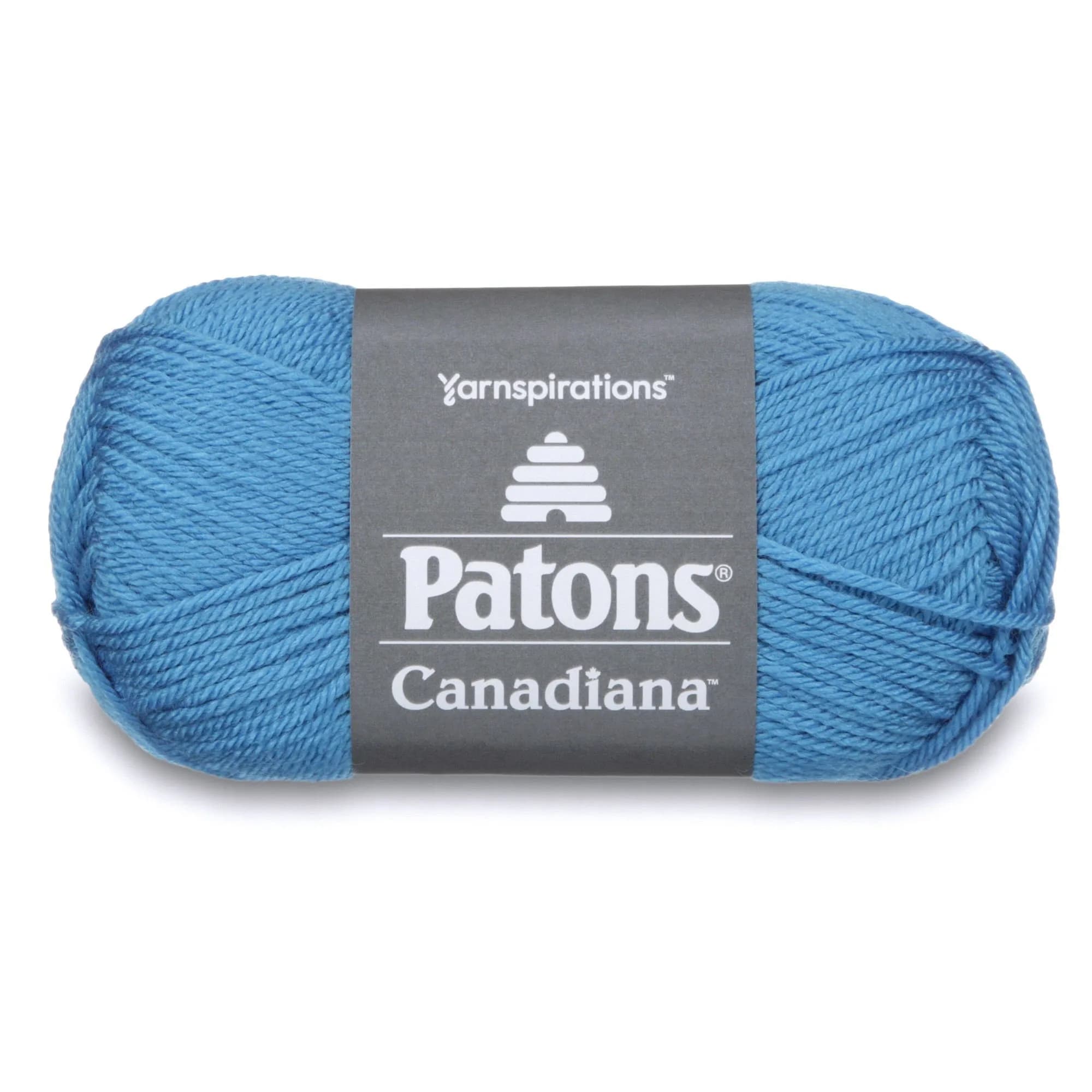 Patons Canadiana Yarn - Solids, Medium Grey Mix | Super Soft Acrylic for Knitting & Crochet — Clearwater Blue