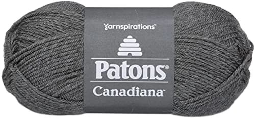 Patons Canadiana Yarn - Solids, Medium Grey Mix | Super Soft Acrylic for Knitting & Crochet thumbnail 1