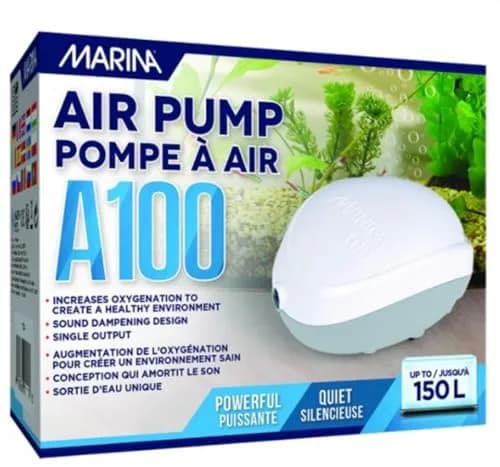 Marina 100 Air Pump | 85 LPH (22.5 GPH) Single Outlet Aquarium Air Pump thumbnail 1