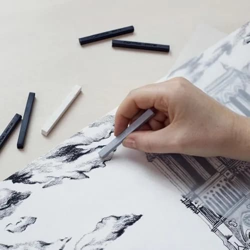 Conté à Paris Sketching Crayons Set with 12 Assorted Colors | Soft Pigments for Art & Drawing thumbnail 2