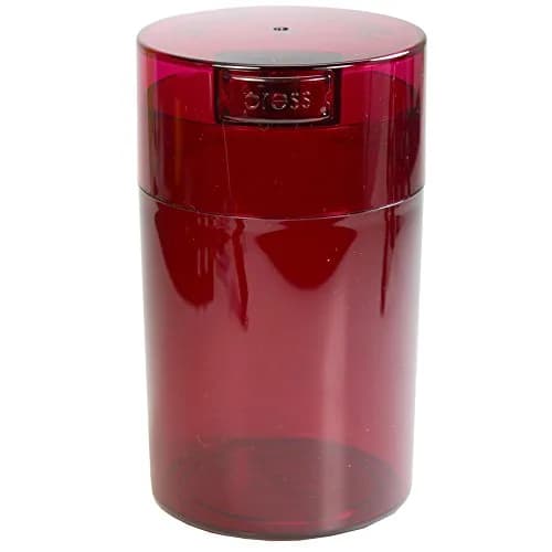 Tightpac Food Storage Container 6 oz | Vacuum Sealed Airtight Canister in Red Tint thumbnail 1