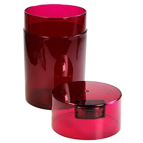 Tightpac Food Storage Container 6 oz | Vacuum Sealed Airtight Canister in Red Tint thumbnail 2