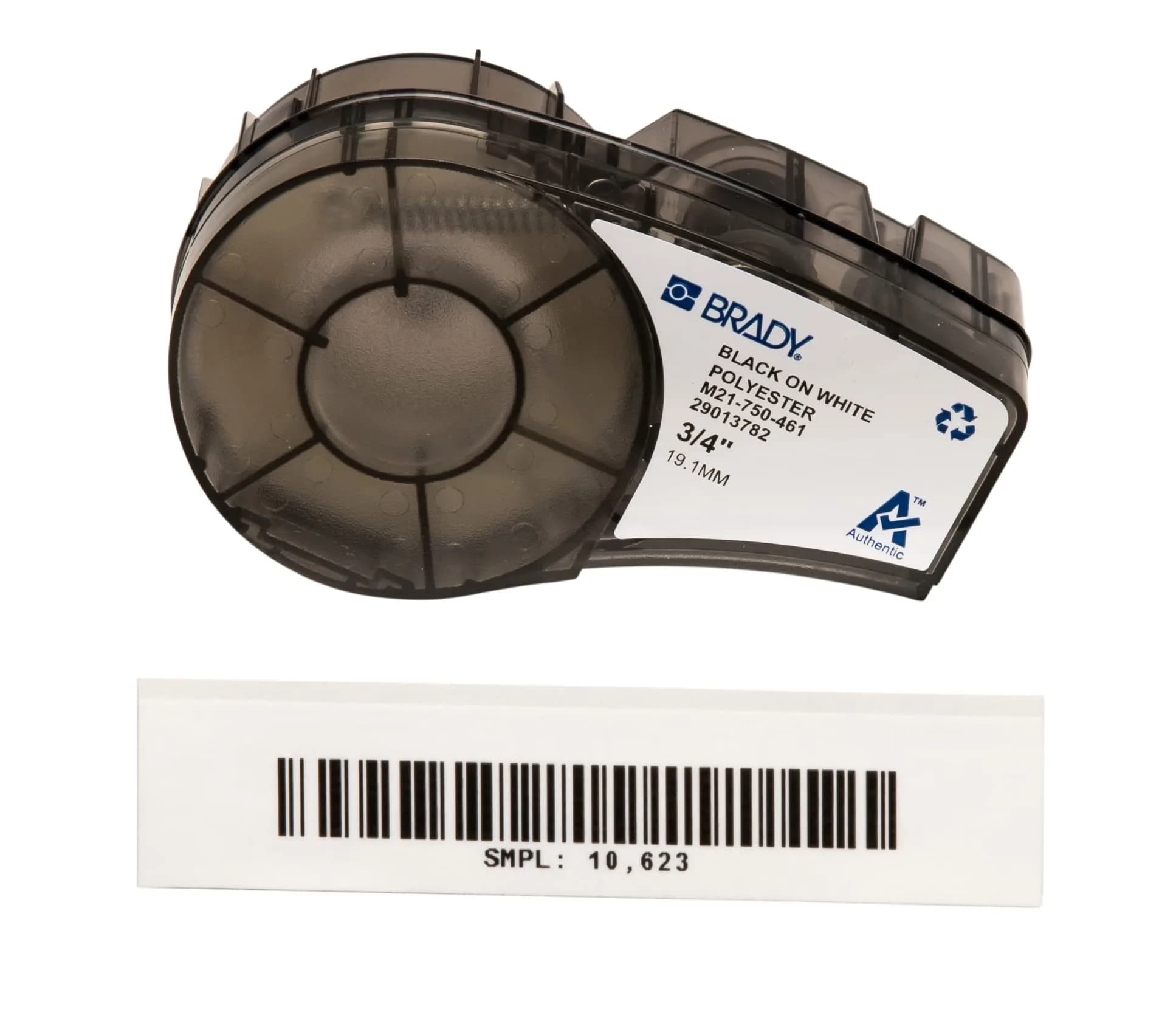 Brady Extreme-Temp Resistant Label .75" W x 21' L (19mm W x 6.4m L) | Chemical & Autoclave Proof for Labs — 19mm Width