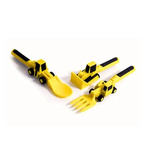 Constructive Eating Construction Plate and Utensils Set - 4-Piece Toddler Dinnerware thumbnail 4