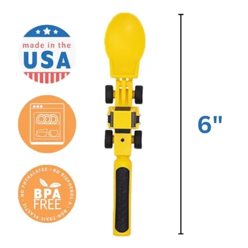 Constructive Eating Construction Plate and Utensils Set - 4-Piece Toddler Dinnerware thumbnail 6