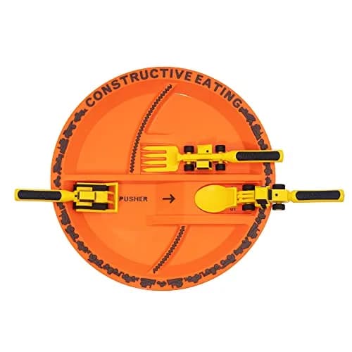 Constructive Eating Construction Plate and Utensils Set - 4-Piece Toddler Dinnerware thumbnail 8