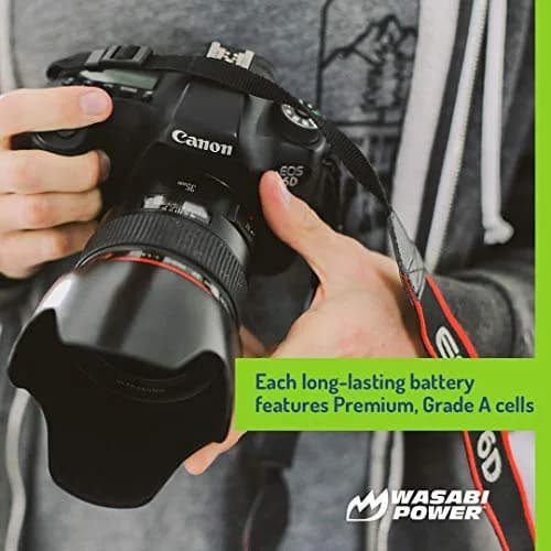 Wasabi Power LP-E6, LP-E6N Battery (2-Pack) & Charger for Canon EOS 5D Series | 7.2V 2600mAh thumbnail 6