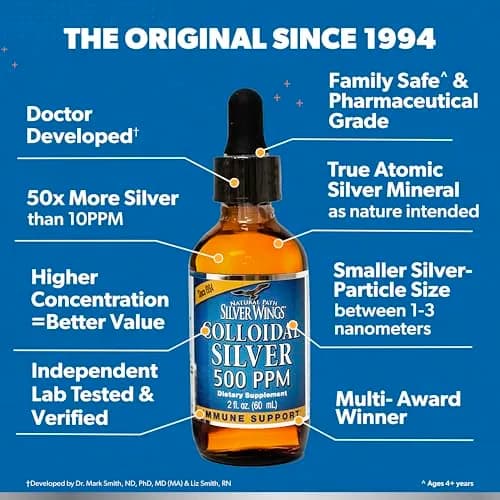 Natural Path Silver Wings Colloidal Silver 500ppm 2 fl oz (59ml) thumbnail 5