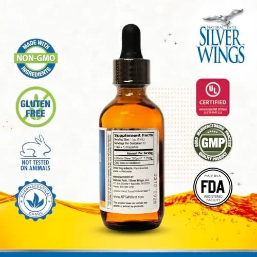 Natural Path Silver Wings Colloidal Silver Liquid 250ppm (7394ml) thumbnail 2