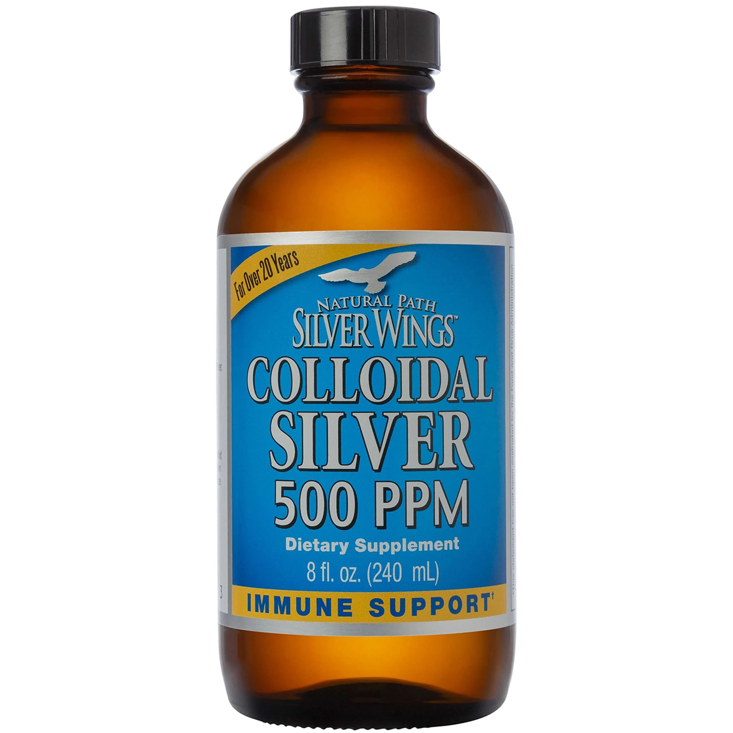 Natural Path Silver Wings Colloidal Silver 500 PPM 30ml (1 Fl Oz) — 8 Fl Oz