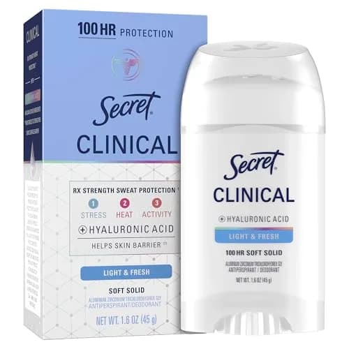 Secret Clinical Strength Antiperspirant Deodorant for Women, 1.6 oz (47 ml) | 100-Hour Sweat & Odor Protection thumbnail 1