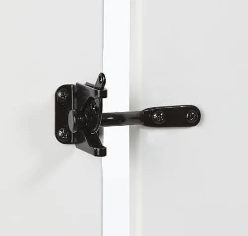 National Hardware Automatic Gate Latch, 4 in Strike, Black Steel | Self-Latching for Outswing Gates thumbnail 2