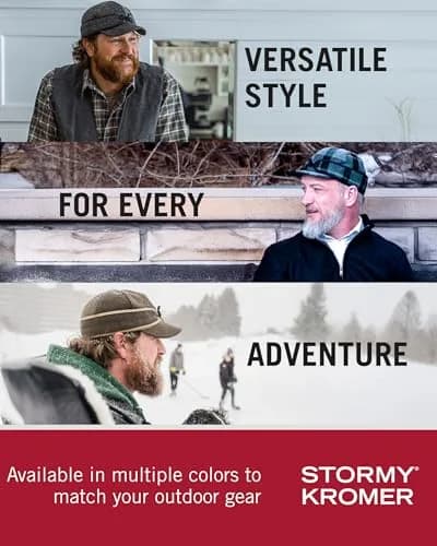 Stormy Kromer The Original Cap Red/Black Plaid Size 7 1/2 | Classic Wool Blend Winter Hat with Earflaps thumbnail 3