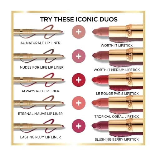 L'Oreal Paris Colour Riche Lip Liner Pencil, Creamy Lip Contour with Omega 3 & Vitamin E, Toffee To Be (Deep Brown) | Supports Bold Lips thumbnail 5