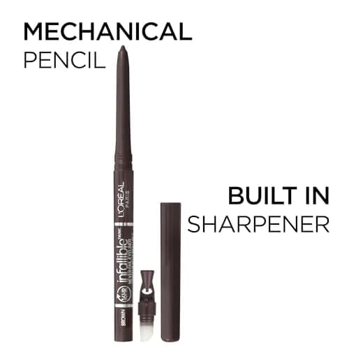 L'Oreal Paris Infallible Never Fail Mechanical Eyeliner Pencil, Brown 0.23g (0.008 oz) | Smudge-Proof Up to 16 Hours thumbnail 2