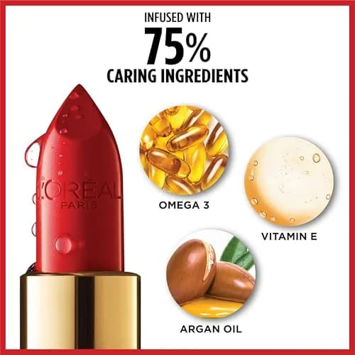 L'Oreal Paris Colour Riche Lipstick, Saucy Mauve | Creamy Hydrating Satin Finish with Argan Oil & Vitamin E thumbnail 3