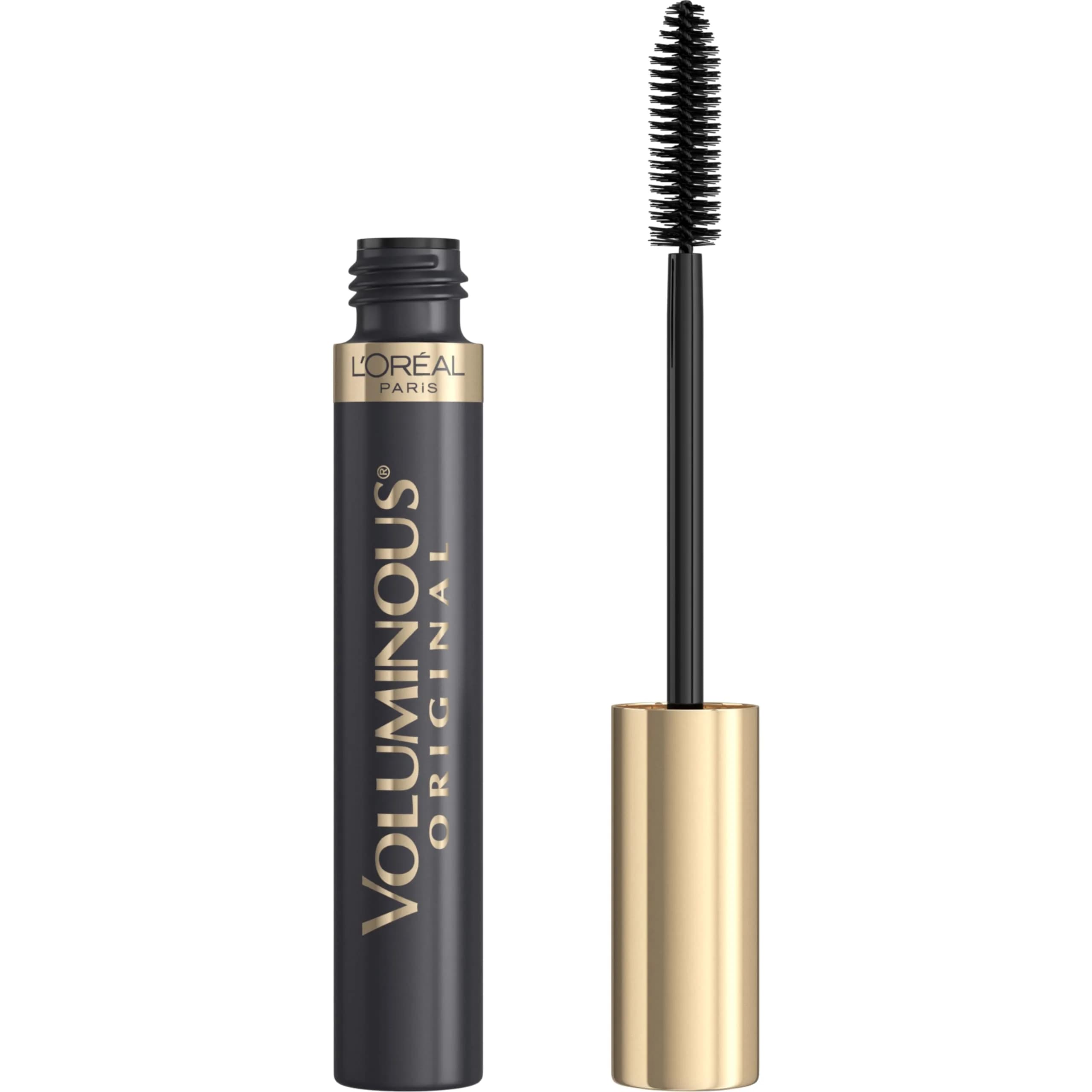 L'Oreal Paris Voluminous Original Mascara, Carbon Black, 7.7ml (0.26 fl. oz.) | Builds Lashes Up to 5x Fuller — Blackest Black / 0.