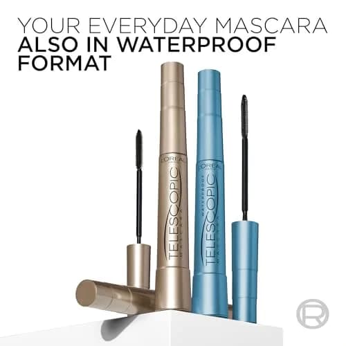 L'Oreal Paris Telescopic Original Mascara, Washable Black, 8ml (0.27 Fl Oz) | Lengthens Lashes Up to 60% thumbnail 9