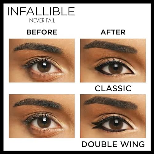 L'Oreal Paris Infallible Never Fail Mechanical Eyeliner Pencil, Carbon Black 0.23g (0.008 oz) | Smudge-Proof Up to 16HR thumbnail 4