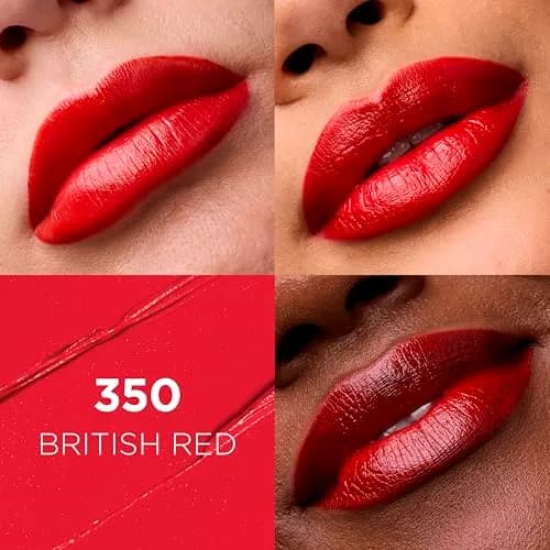 L'Oreal Paris Colour Riche Lipstick British Red | Satin Finish, Hydrating with Argan Oil & Vitamin E thumbnail 2