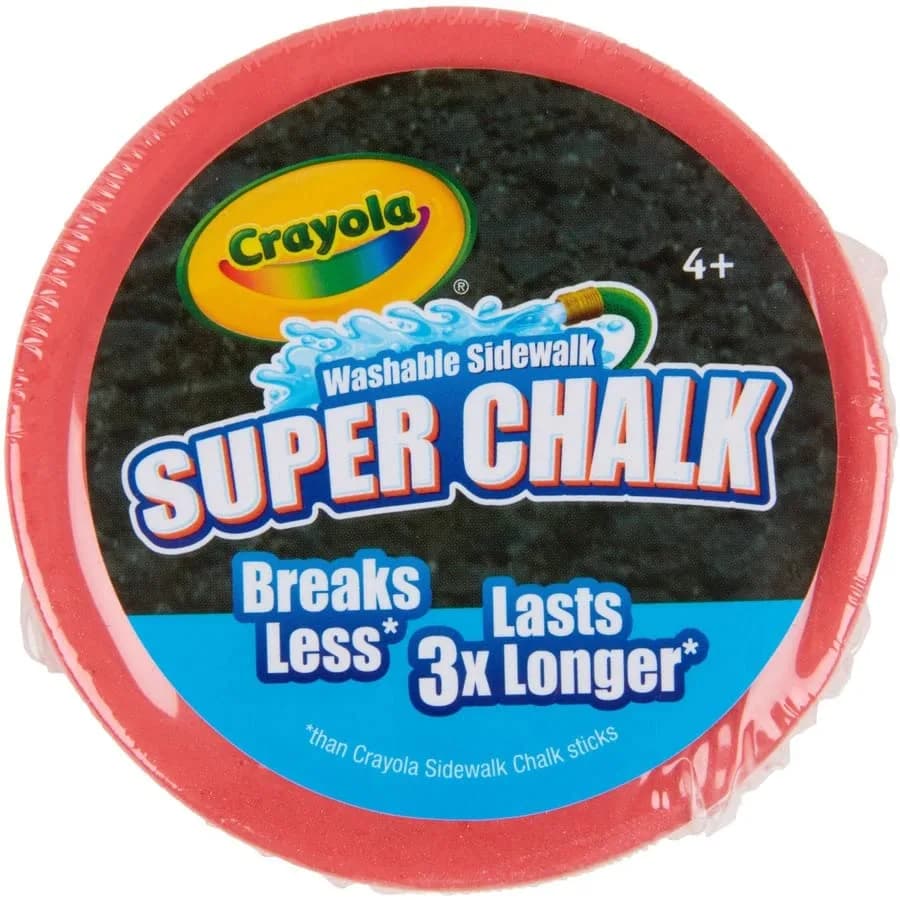 Crayola Outdoor Super Chalk Assorted Colours | 30 Pack | 3 Ways to Colour, Ages 4+ thumbnail 3