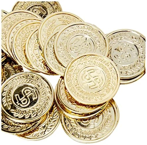 Amscan Eye-Catching Casino Gold Coins 7.50" x 5.62" | Premium Durable Design for Gaming & Gifts thumbnail 2
