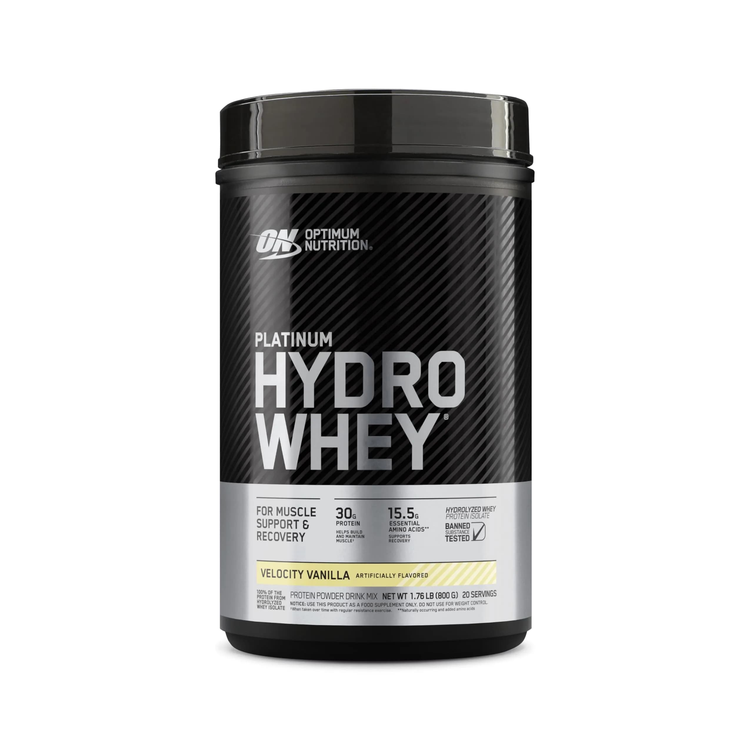 Optimum Nutrition Velocity Vanilla protein powder tub Whey isolate 20 servings
