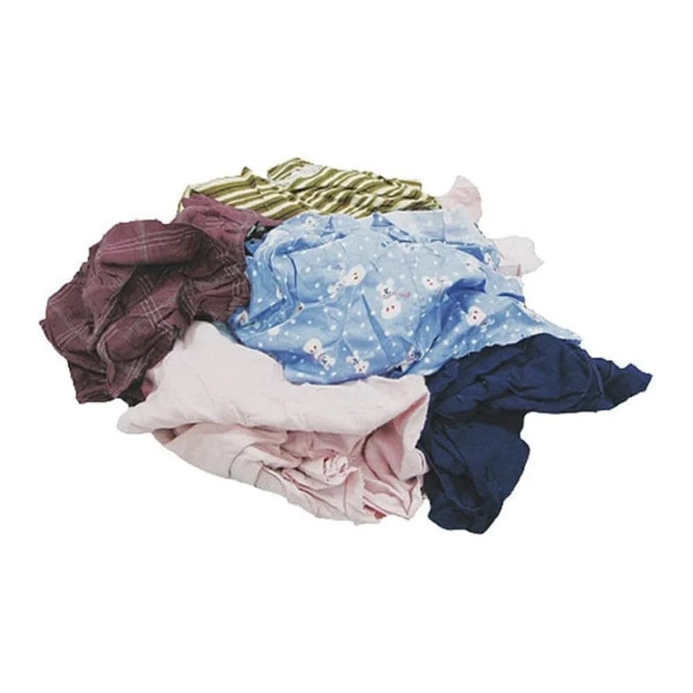 Buffalo Industries Recycled Multicolored T-Shirt Cloth Rags | 25 lb All-Purpose Cleaning Rag Made from Recycled Materials - main product image