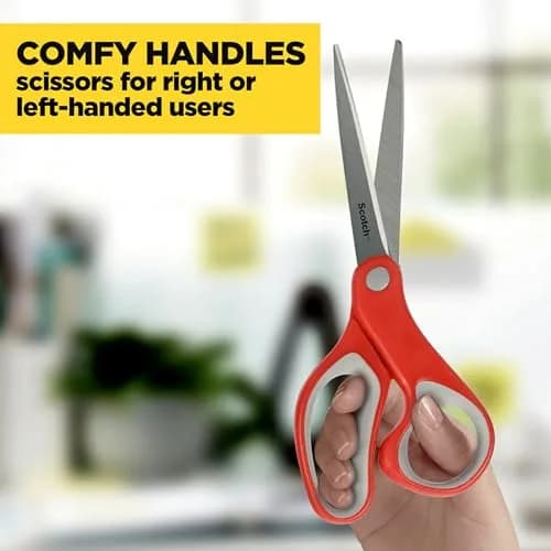 Scotch Multi-Purpose Stainless Steel Scissors, 8" (20 cm) - 2 Pairs | All-Purpose Craft & Office Cutting thumbnail 6