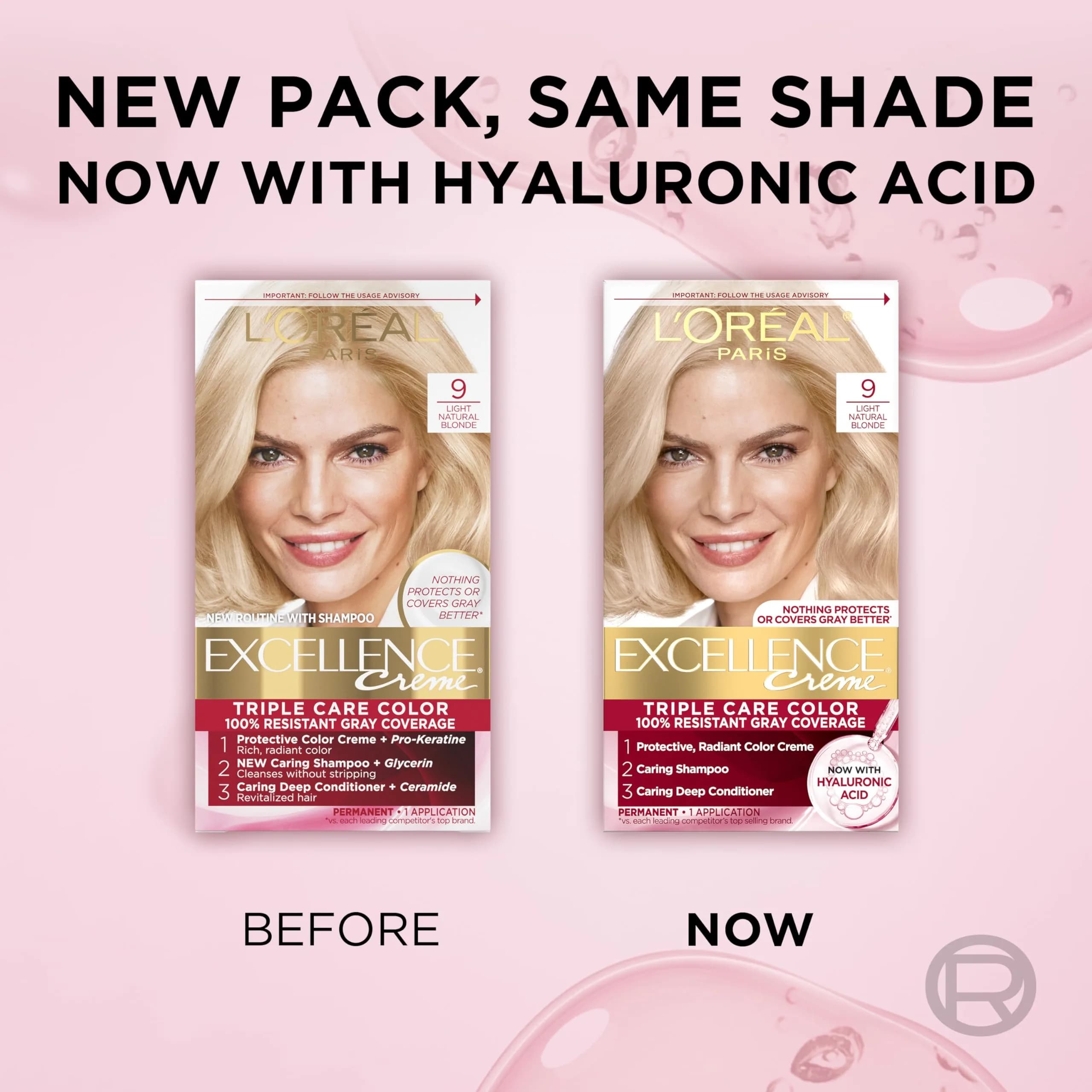 L'Oreal Paris Excellence Crème Permanent Hair Dye 9 Light Natural Blonde | Triple Care Color with Hyaluronic Acid thumbnail 8