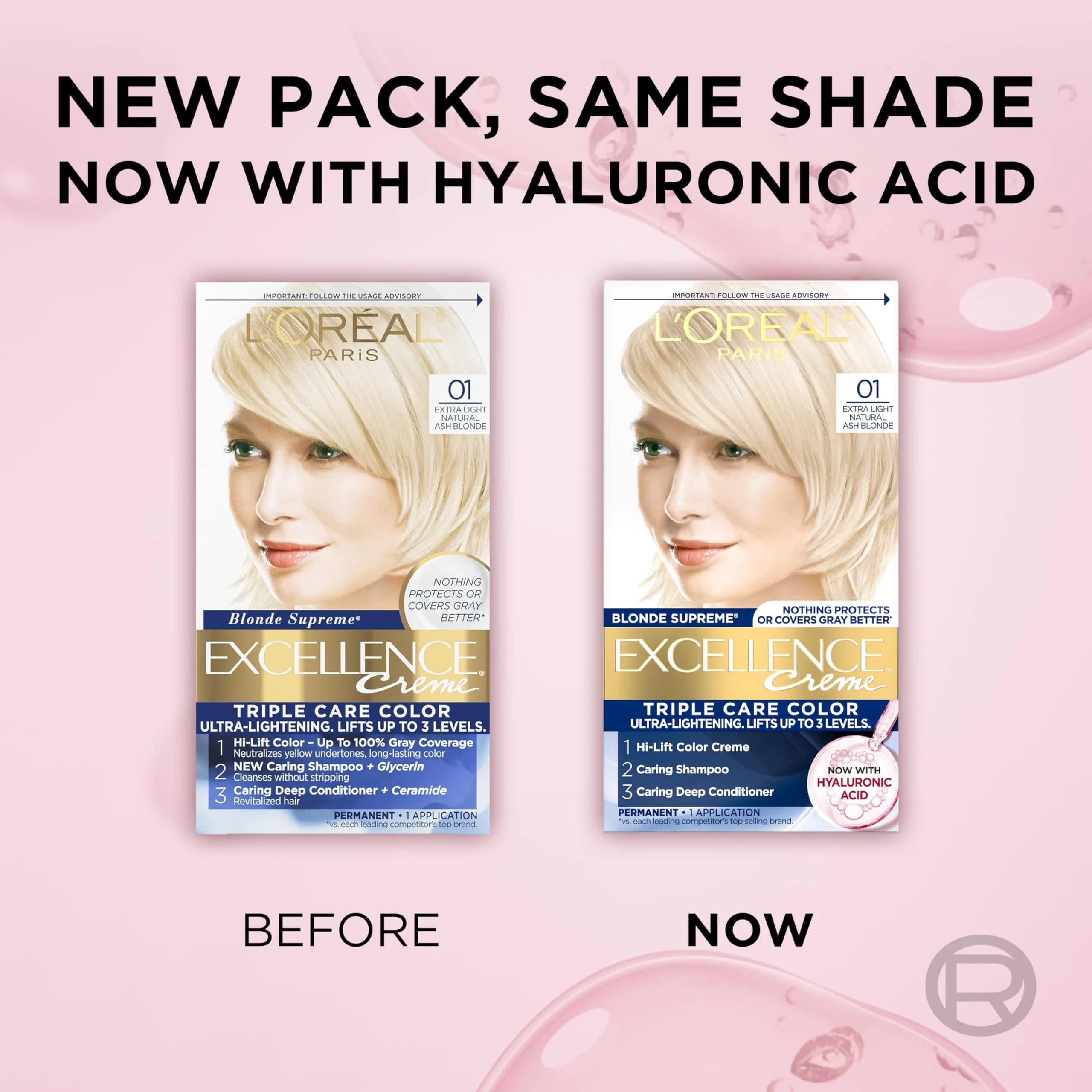 L'Oreal Paris Excellence Crème Permanent Hair Dye Extra Light Natural Ash Blonde | Triple Care Color with Hyaluronic Acid thumbnail 8